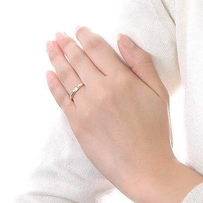 ピンクゴールドリング