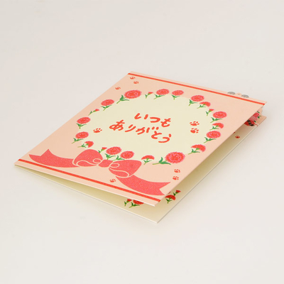 メッセージカード　母の日(カーネーション)