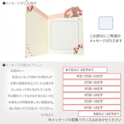 メッセージカード　母の日(カーネーション)