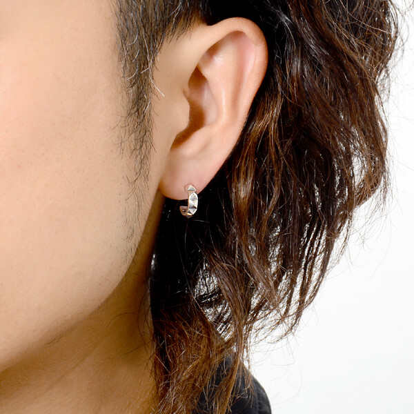 シルバーフープピアス(片耳用)