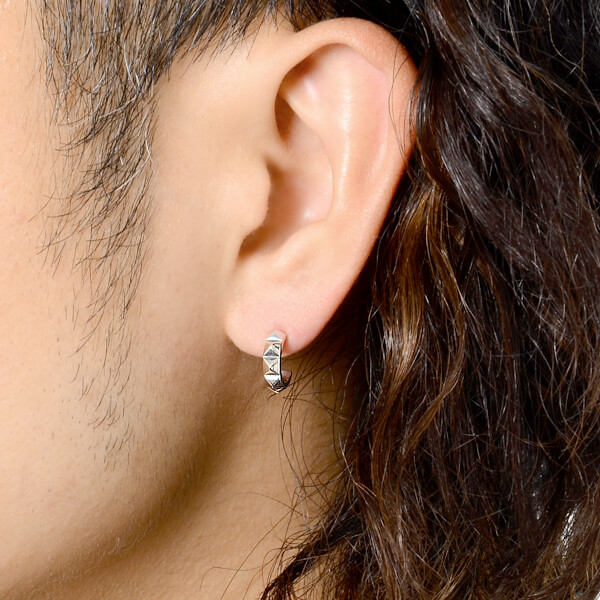 シルバーフープピアス(片耳用)