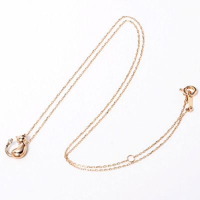 ピンクゴールドネックレス