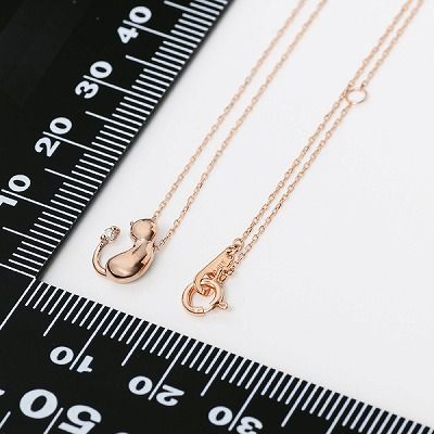 ピンクゴールドネックレス