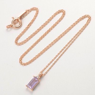 ピンクゴールドネックレス