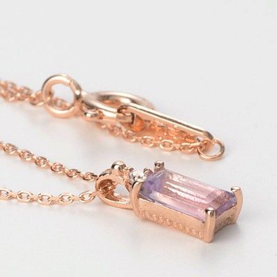 ピンクゴールドネックレス