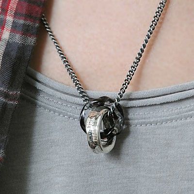 シルバーペアネックレス