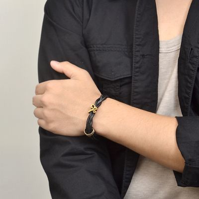 レザーペアブレスレット