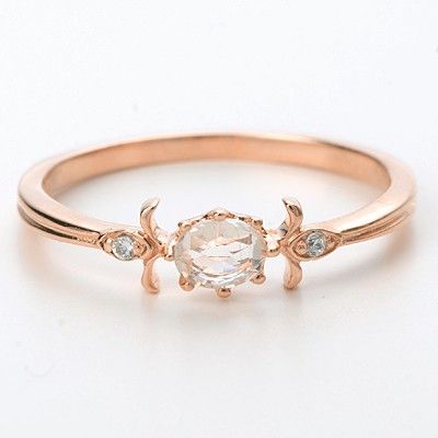 ピンクゴールドリング