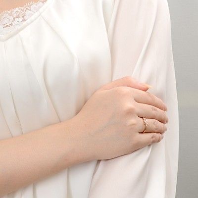 ピンクゴールドリング