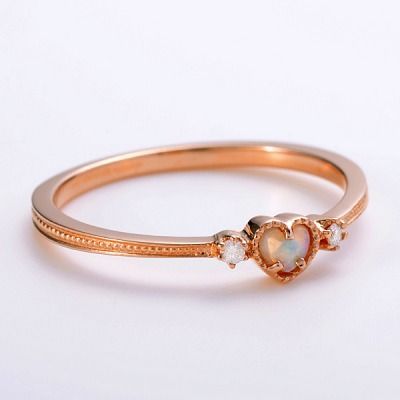 ピンクゴールドリング