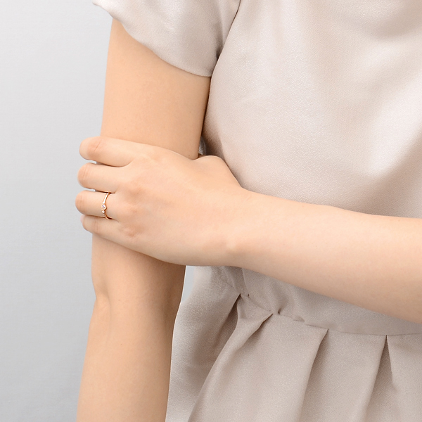 ピンクゴールドリング