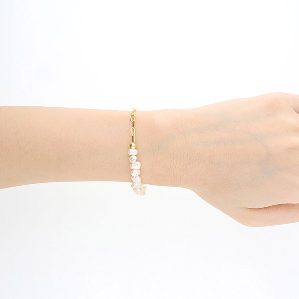 淡水パールブレスレット