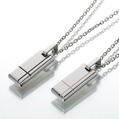 ステンレスペアネックレス