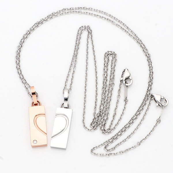 ペアステンレスネックレス