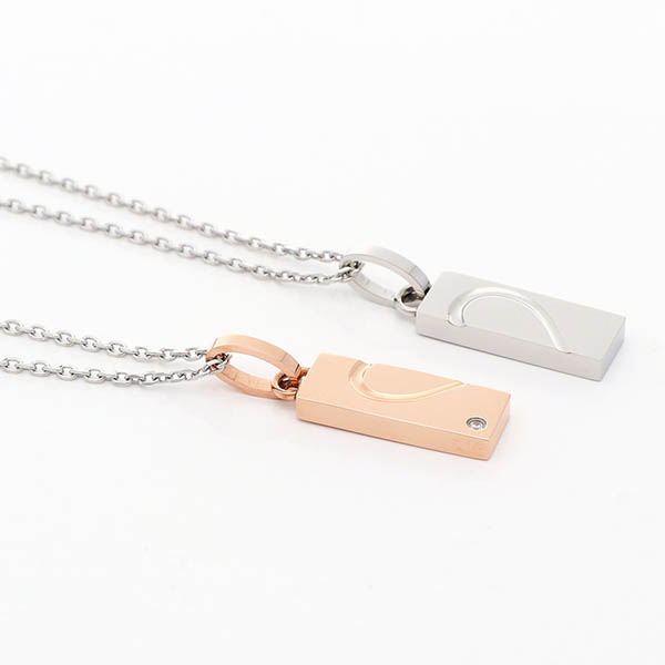 ペアステンレスネックレス