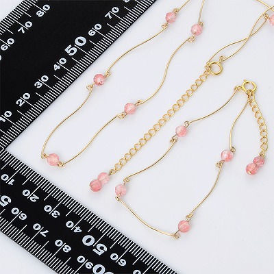 ゴールドフィルドネックレス&ブレスレットセット