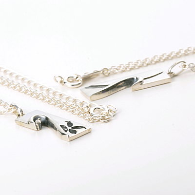 シルバーペアネックレス