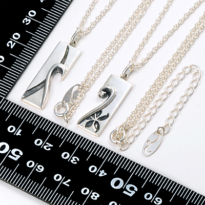 シルバーペアネックレス