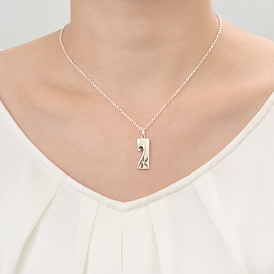 シルバーペアネックレス