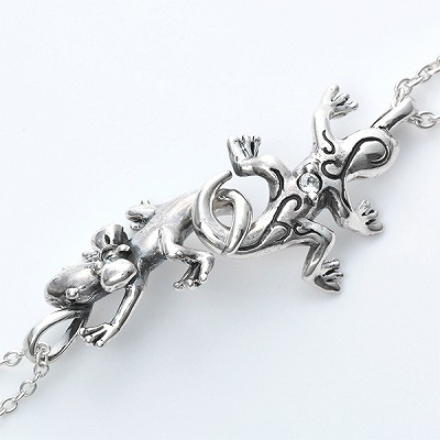 シルバーペアネックレス