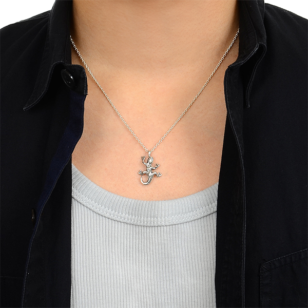 シルバーペアネックレス