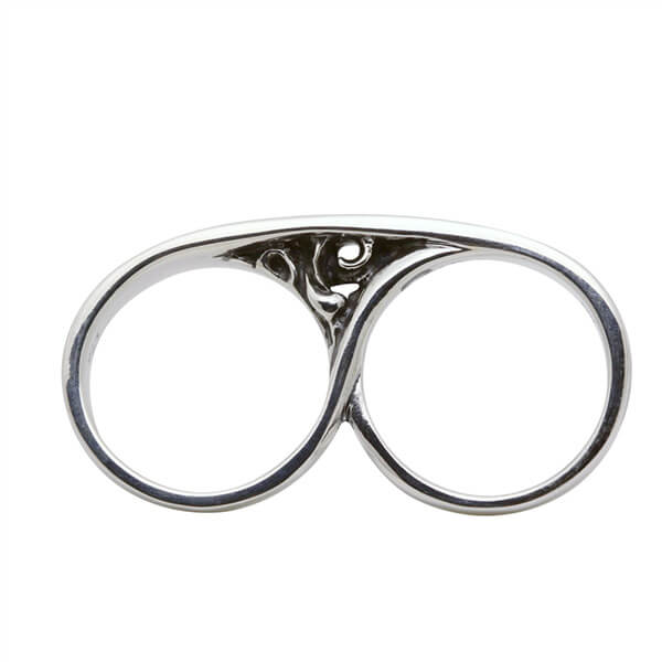 シルバーリング サティーナダブルフレッジリング