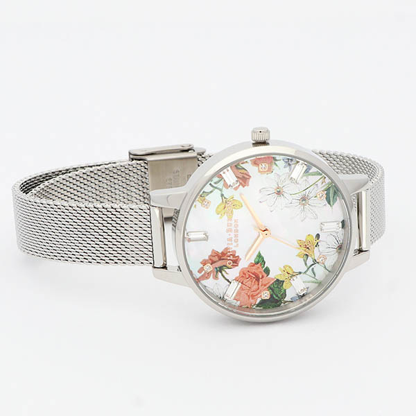 ステンレスフラワーウォッチ