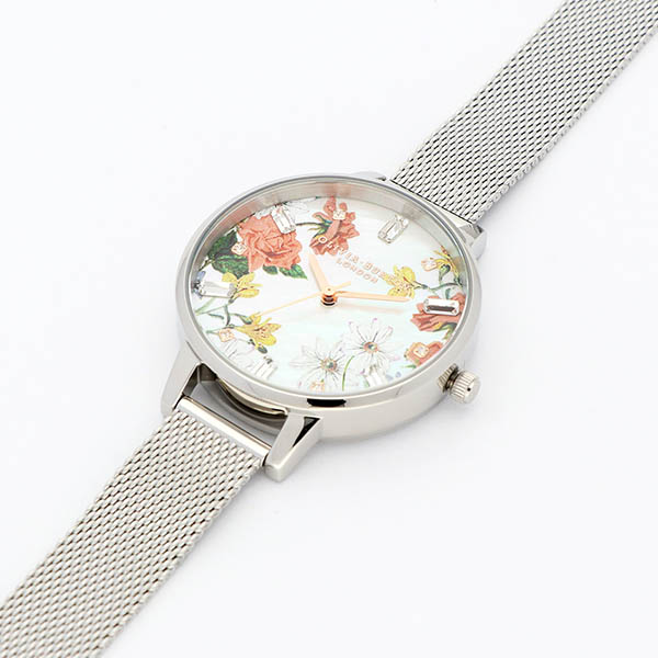 ステンレスフラワーウォッチ