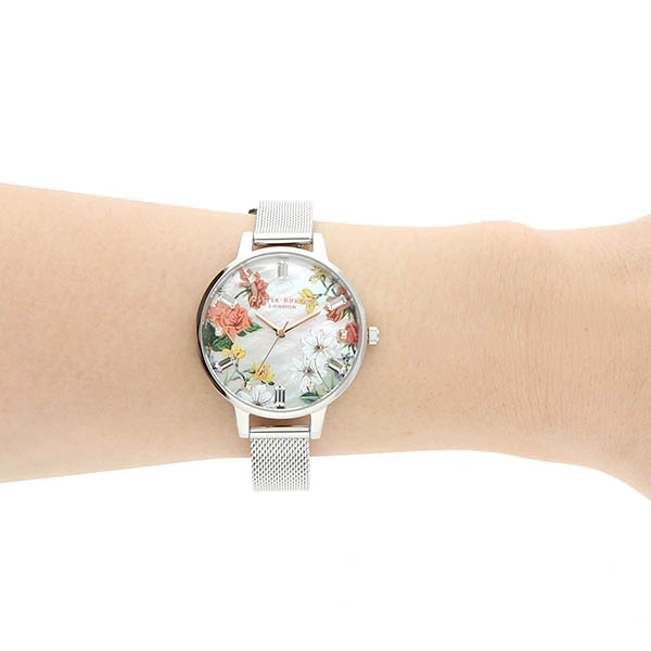 ステンレスフラワーウォッチ