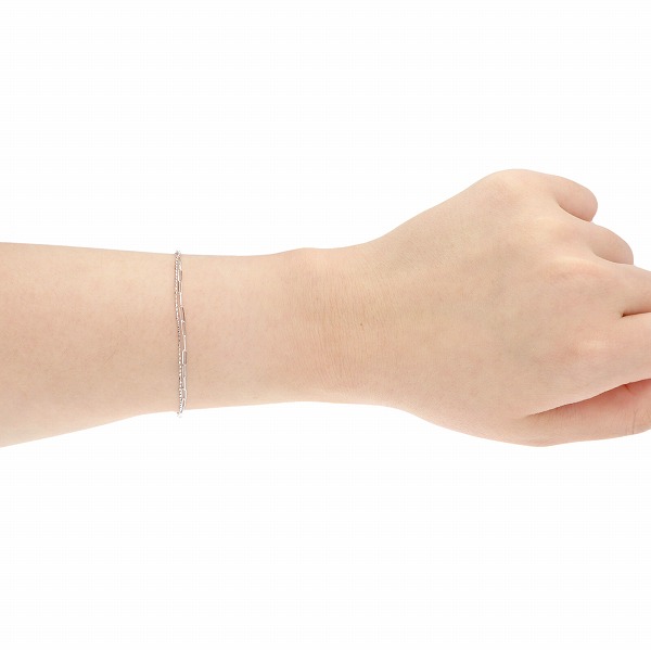 ホワイトゴールドブレスレット