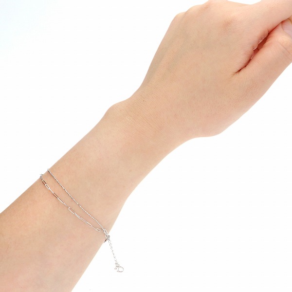 ホワイトゴールドブレスレット