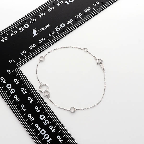 ホワイトゴールドブレスレット