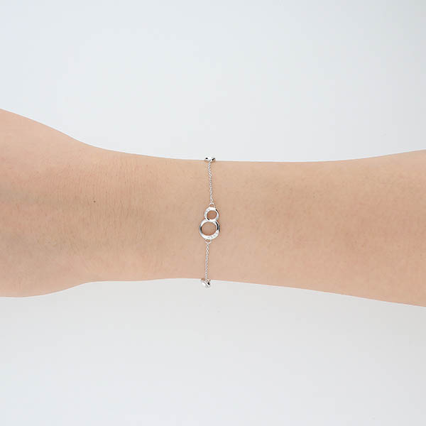 ホワイトゴールドブレスレット