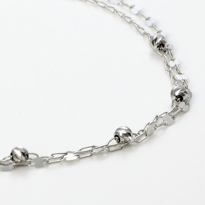 ホワイトゴールドブレスレット