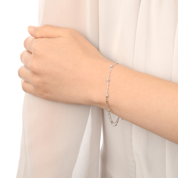 ホワイトゴールドブレスレット