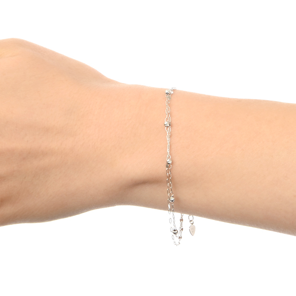 ホワイトゴールドブレスレット