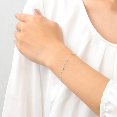 ホワイトゴールドブレスレット