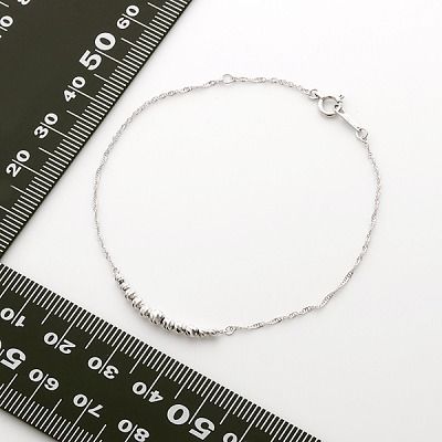 ホワイトゴールドブレスレット