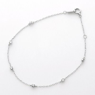ホワイトゴールドブレスレット