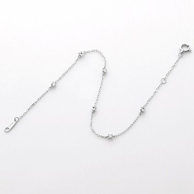 ホワイトゴールドブレスレット
