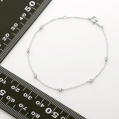 ホワイトゴールドブレスレット
