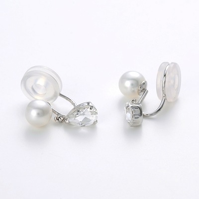 ホワイトゴールドイヤリング