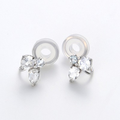 ホワイトゴールドイヤリング