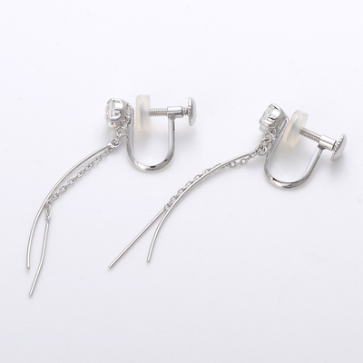 ホワイトゴールドイヤリング