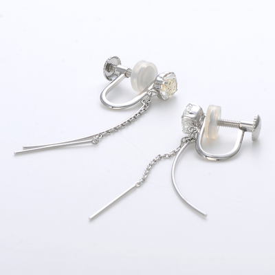 ホワイトゴールドイヤリング