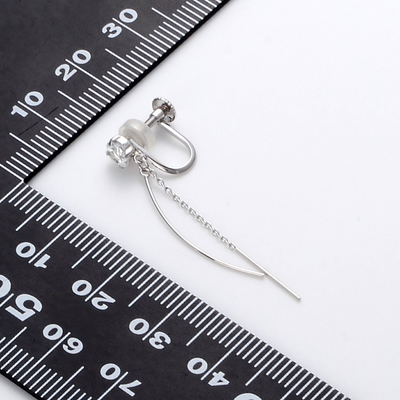 ホワイトゴールドイヤリング