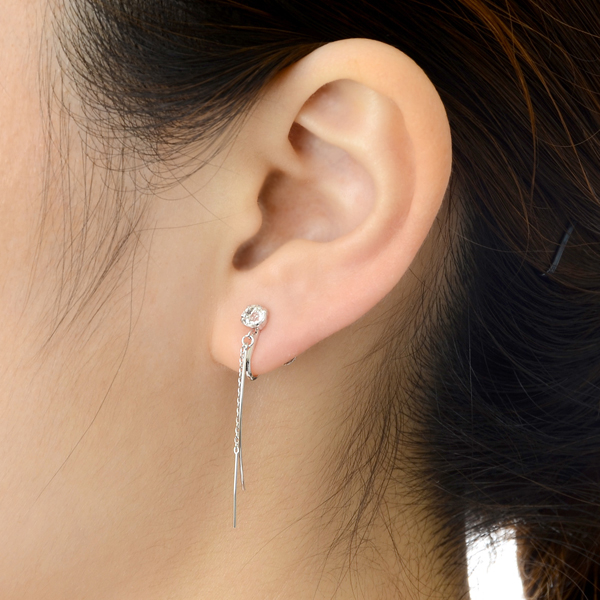 ホワイトゴールドイヤリング