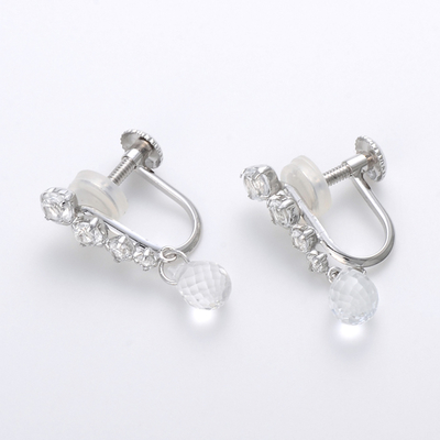 ホワイトゴールドイヤリング