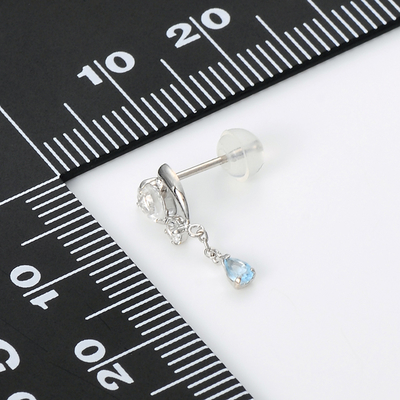 ホワイトゴールドピアス