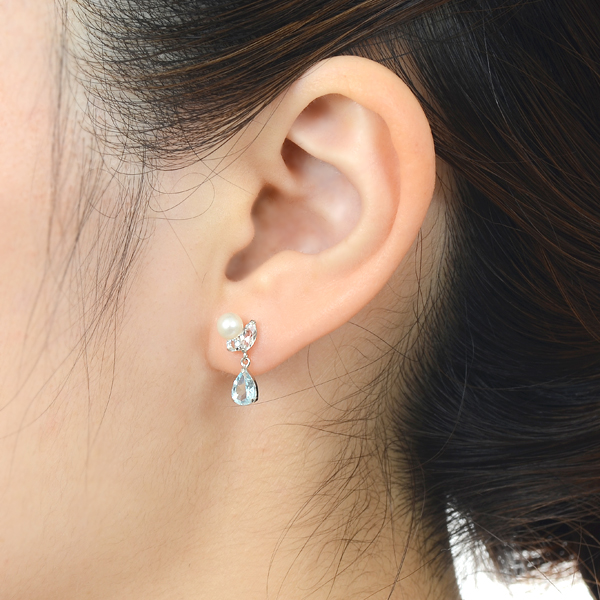 ホワイトゴールドピアス